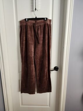 Velour Lounge Pants - Brown